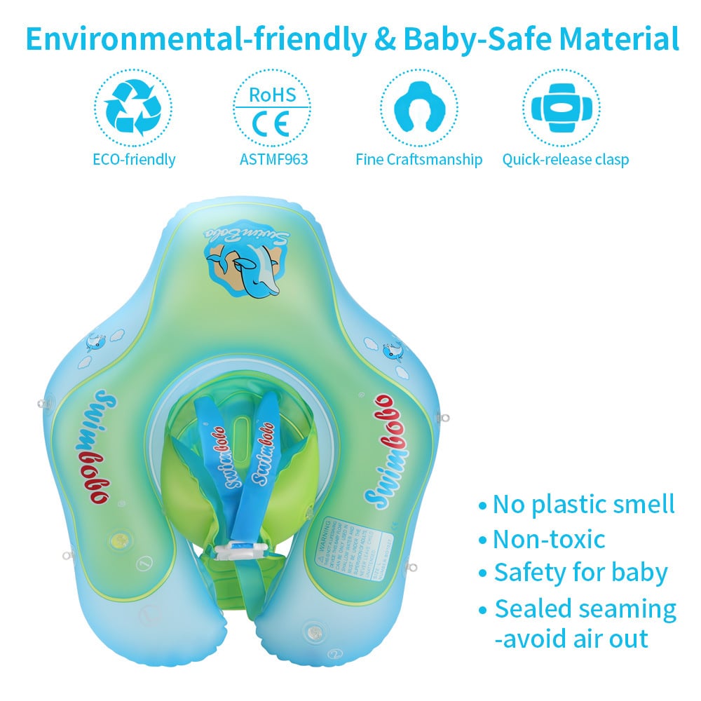 AquaFloaty™ – Baby Swim ring with Sun Canopy, Portable and Easy to inflate