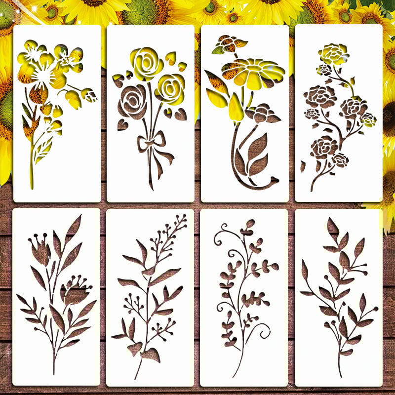 PaintBlossom™ – Flower Wall Stencil Set