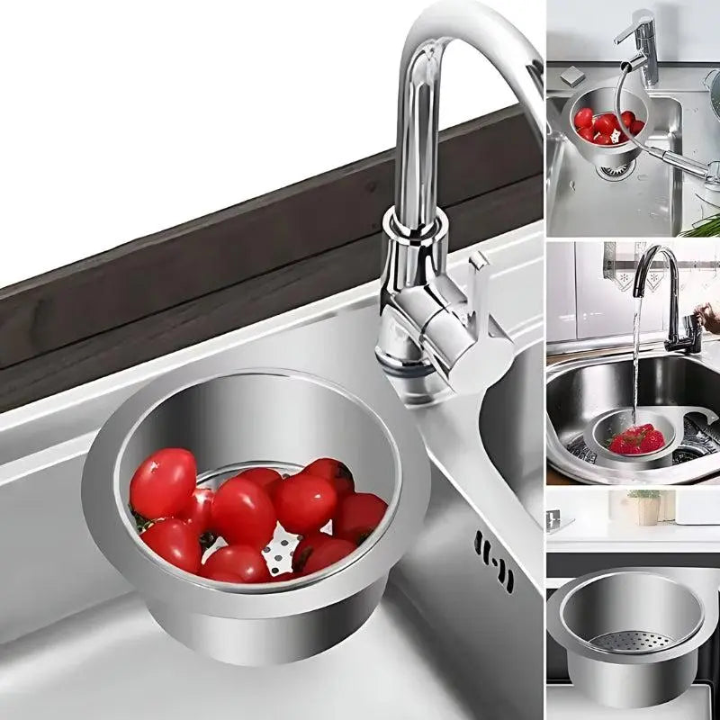 1+1 Free | DuckMouth™ – Stainless Steel Corner Drain Grate & Kitchen Organization Basket