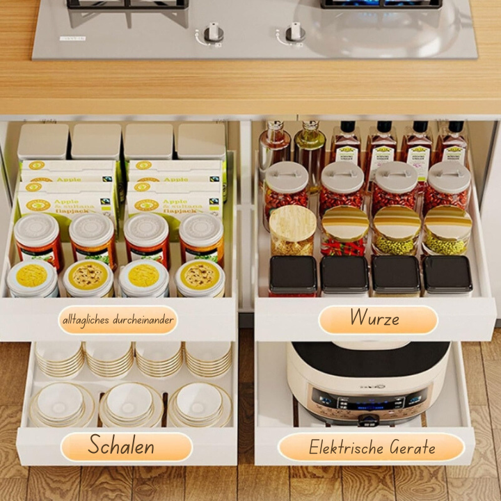 LuxeDraw™ – Adjustable Kitchen Organizer with Integrated Drawer