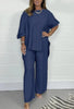 Florale™ – Oversized Lounge Set in Satin Look