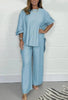 Florale™ – Oversized Lounge Set in Satin Look