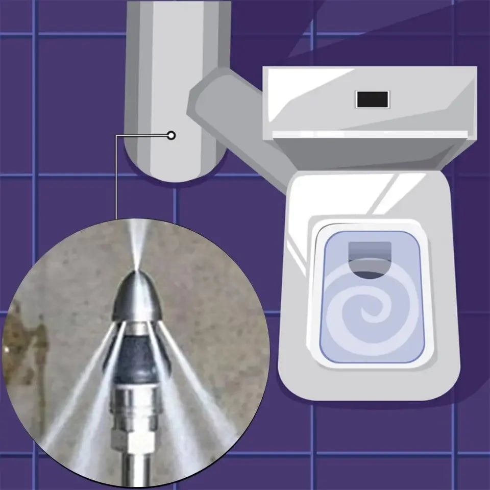 1+1 Free | NozzleTurbo™ – High-Pressure Nozzle for Drain and Pipe Cleaning