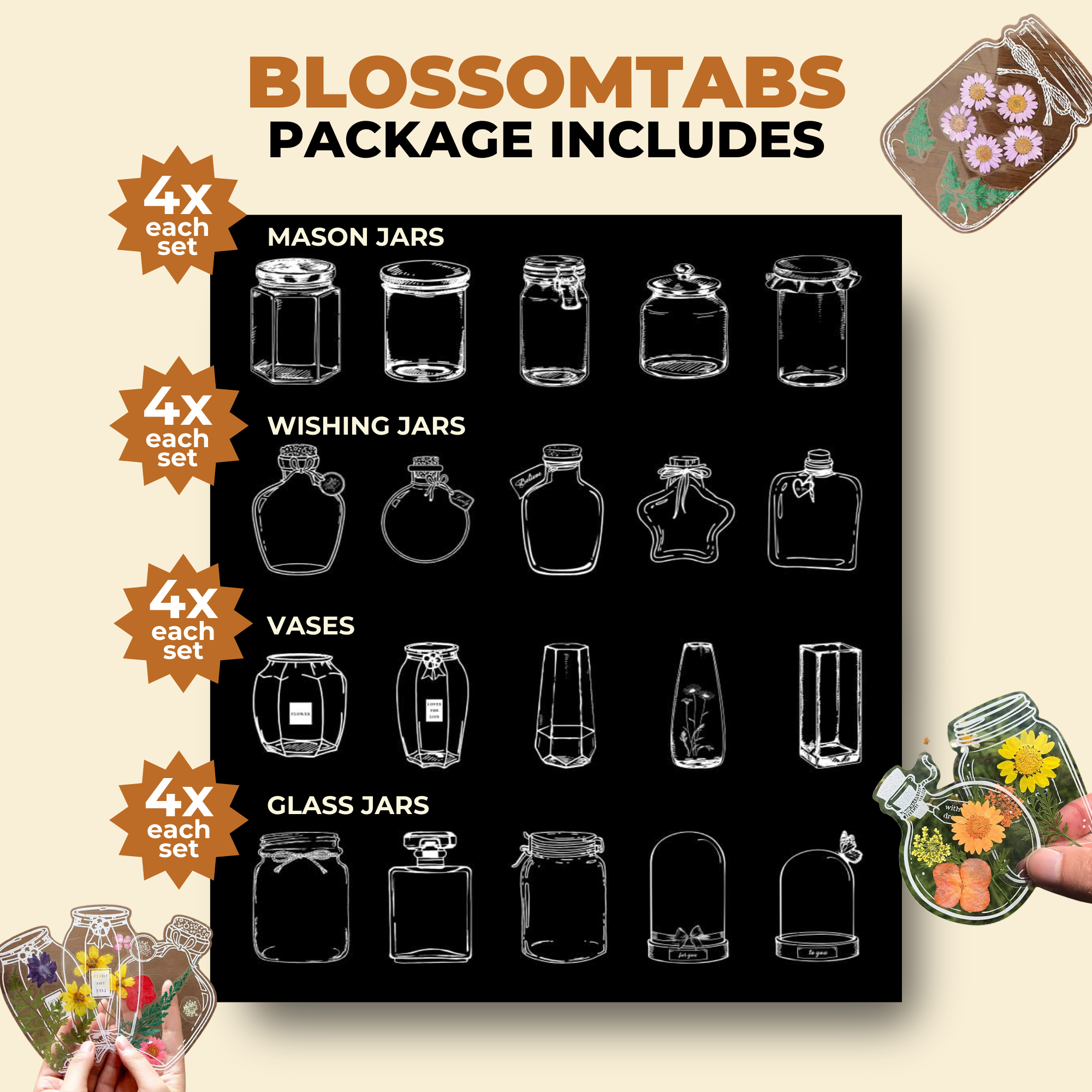 20+20 Free | BlossomStore™ – Spring DIY Book Stickers for Book Lovers