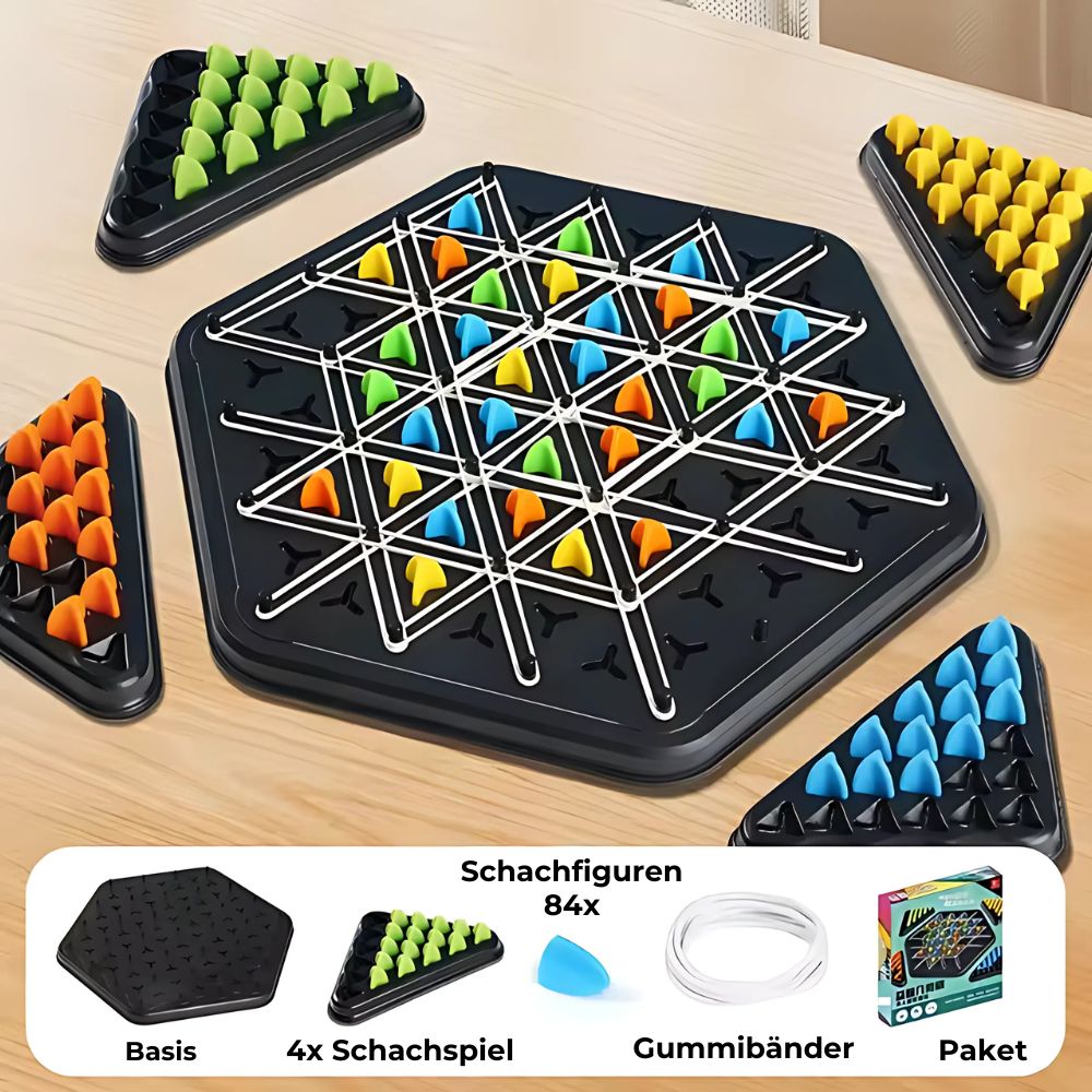 KnotFun™ - Triangular Chess Set made of Chain Links