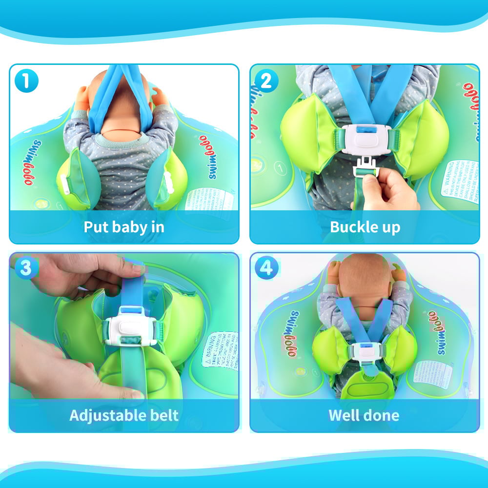 AquaFloaty™ – Baby Swim ring with Sun Canopy, Portable and Easy to inflate
