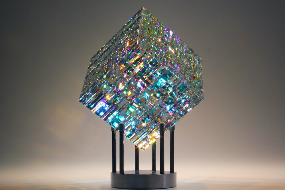 ChromaCube™ – Handcrafted Optical glass Art Cube