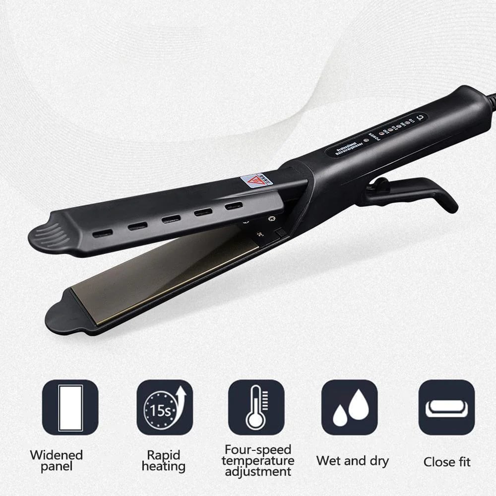 IronGlammer™ – 3-in-1 Hair straightener with Ceramic Styling brush