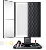 MirrorGlam™ – Elegant three-way fold-out LED make-up mirror