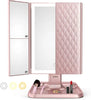 MirrorGlam™ – Elegant three-way fold-out LED make-up mirror