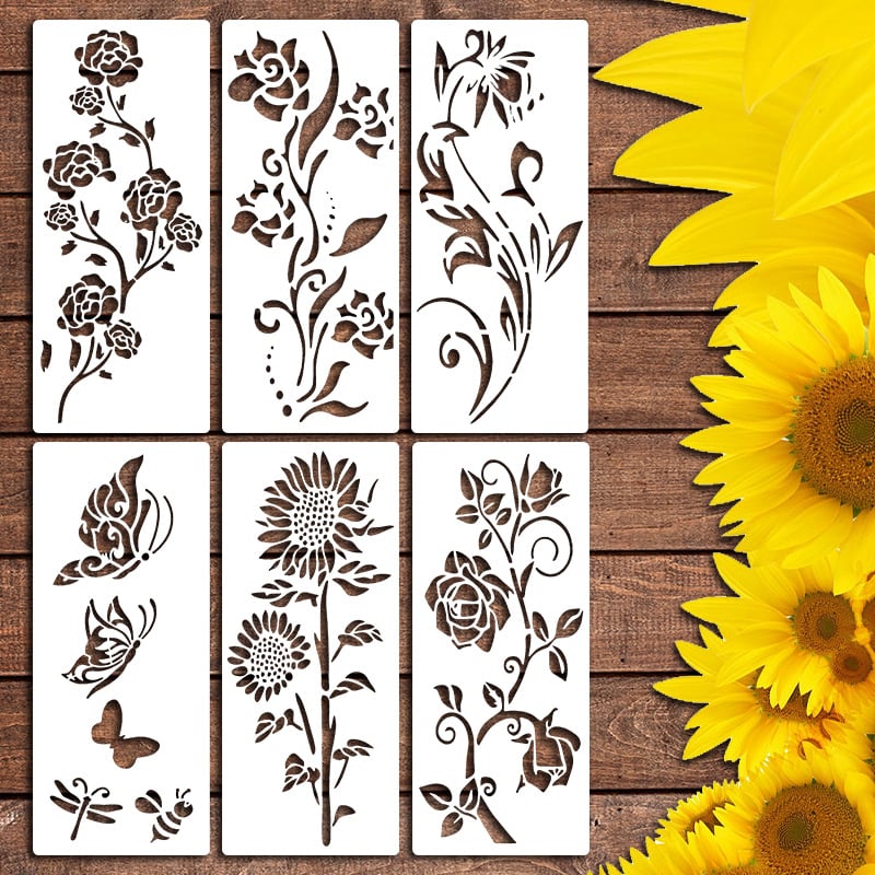 PaintBlossom™ – Flower Wall Stencil Set