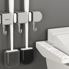 HoldSafeBar™ – Wall-Mounted Mop and Broom Holder with Hooks