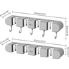 HoldSafeBar™ – Wall-Mounted Mop and Broom Holder with Hooks