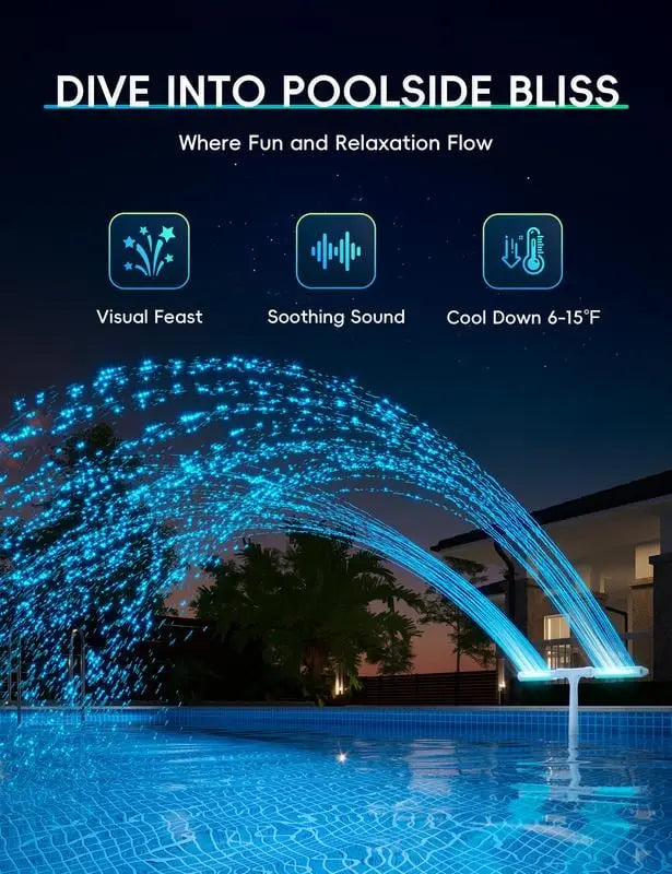 PoolFountainFun™ – Solar LED Pool Fountain