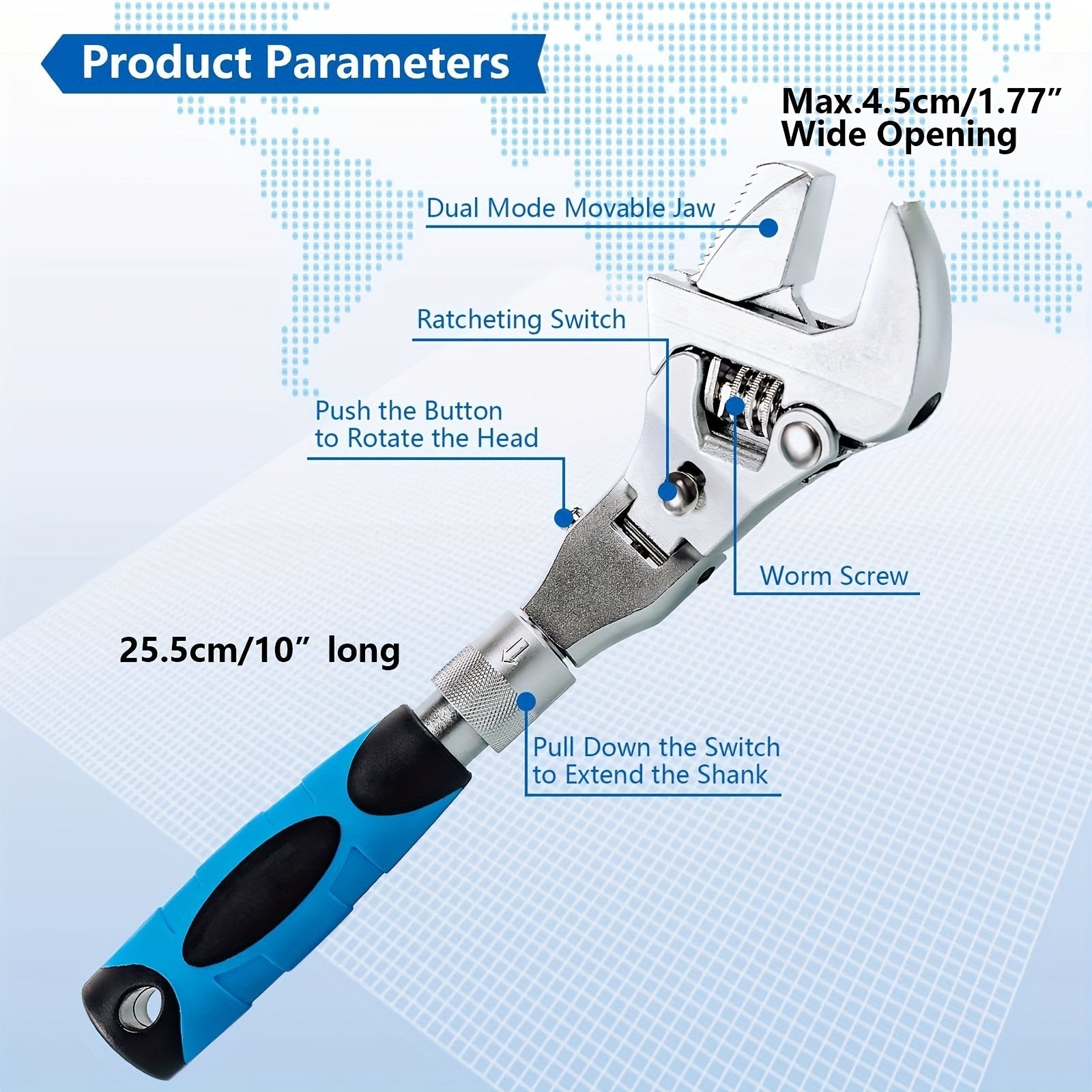 MultiWrenchy™ – Adjustable Folding Wrench