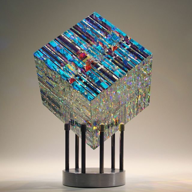 ChromaCube™ – Handcrafted Optical glass Art Cube