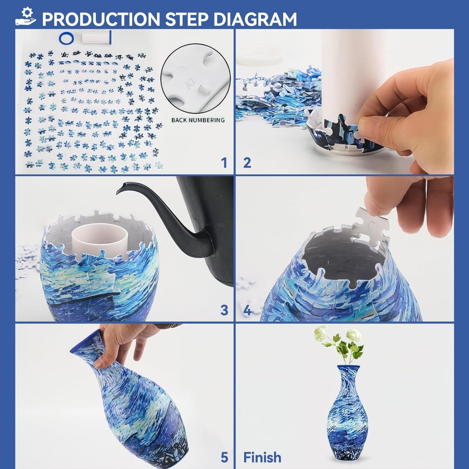 VasePure™ – Puzzle Flower Vase that holds Real Water