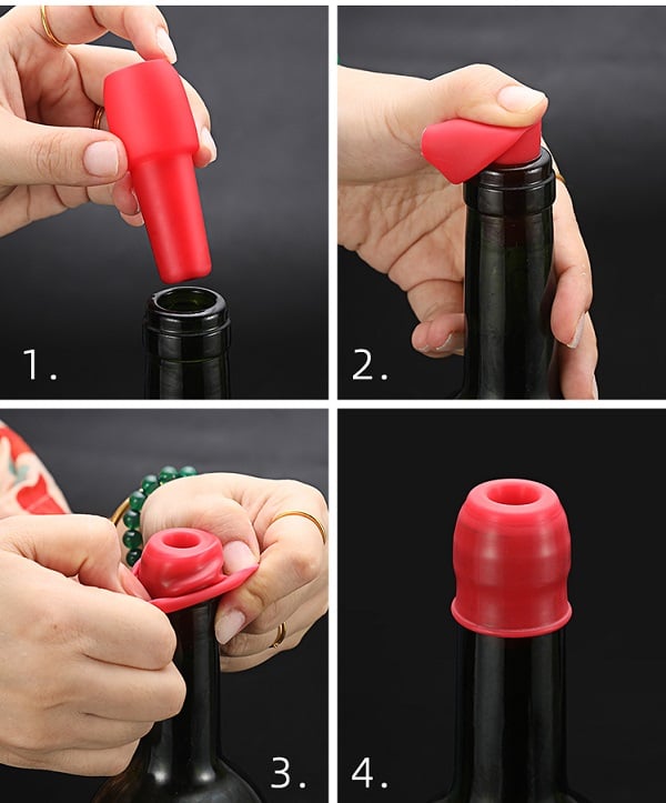 AromaClosure™ – Reusable Silicone Wine Bottle Stoppers