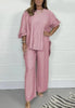 Florale™ – Oversized Lounge Set in Satin Look