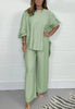 Florale™ – Oversized Lounge Set in Satin Look
