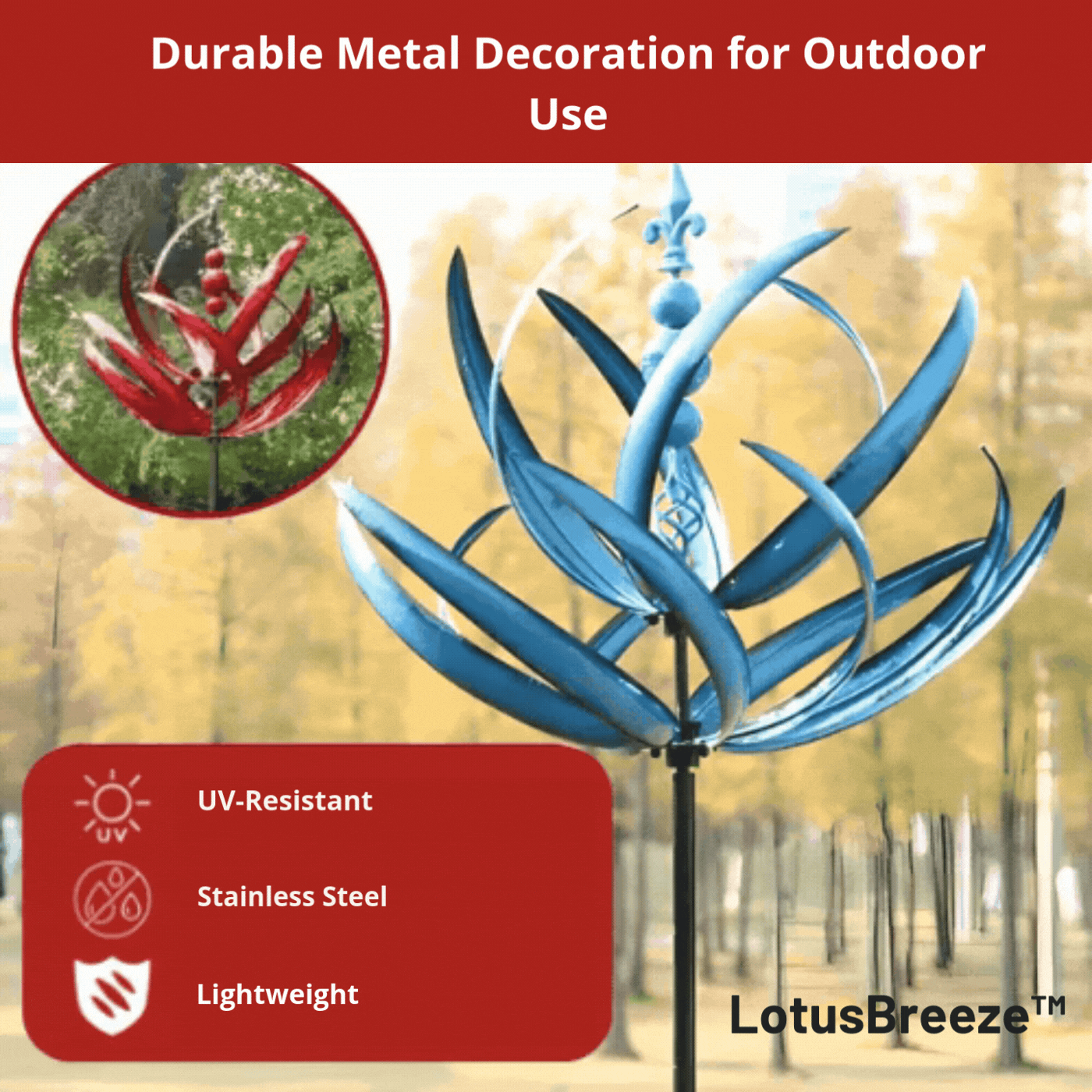 BreezeLotus™ – Garden Windmill