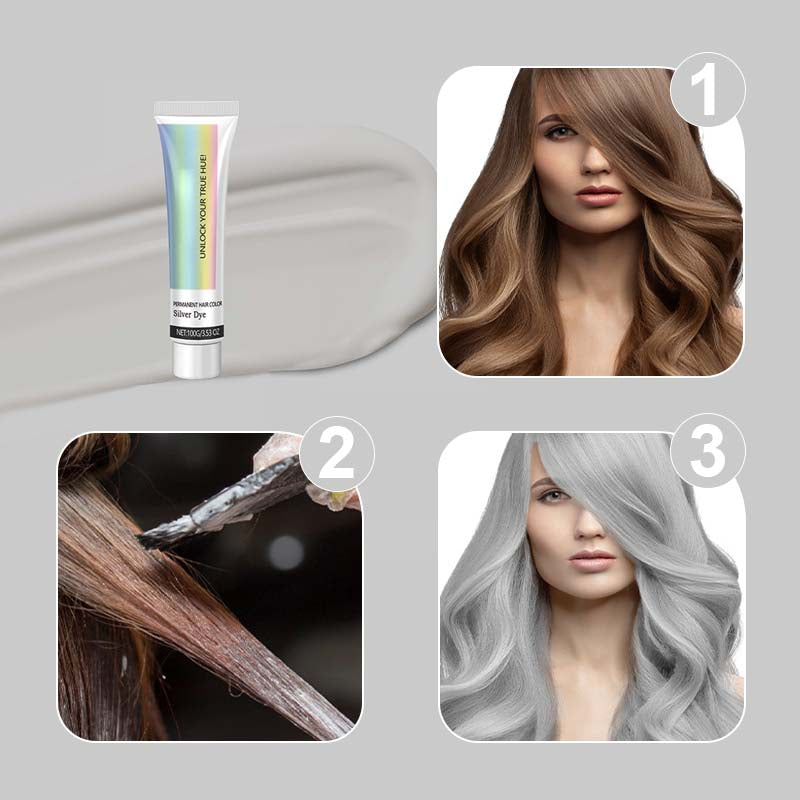 1+1 Free | SilverFoxy™ – Silver Hair Color Cream, Easy to Use