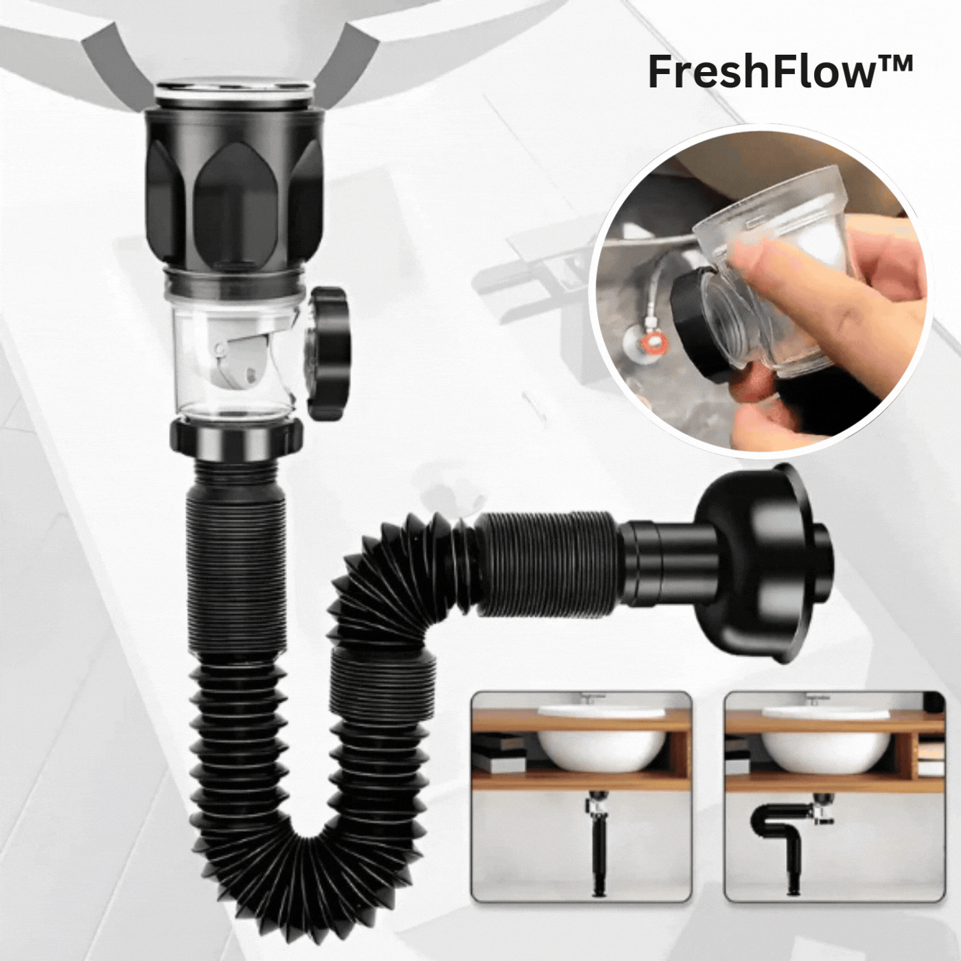 FlowFresh™ – Drain Cleaner and Anti-clogging Plug